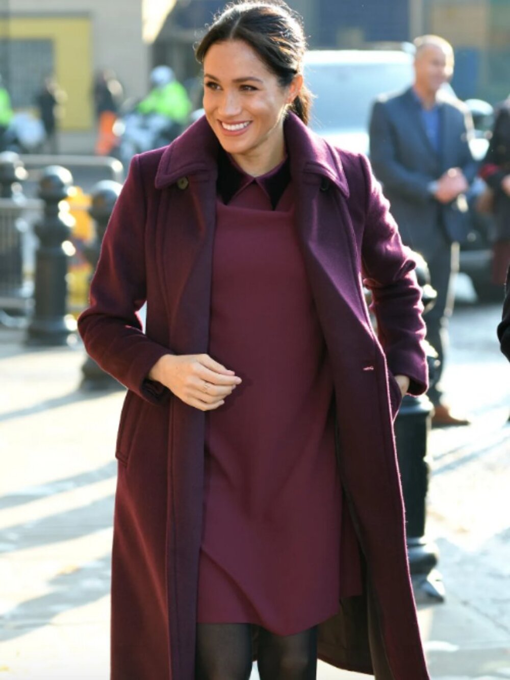 Club Monaco Maroon Collared Dress